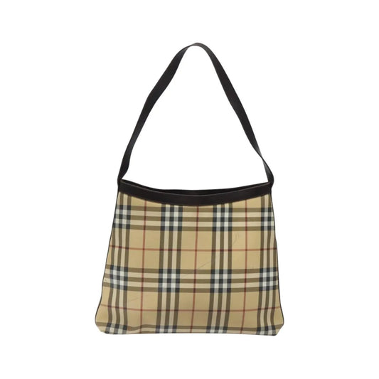 Burberry Nova check Canvas and Leather, Beige, Canvas, Shoulder Bag
