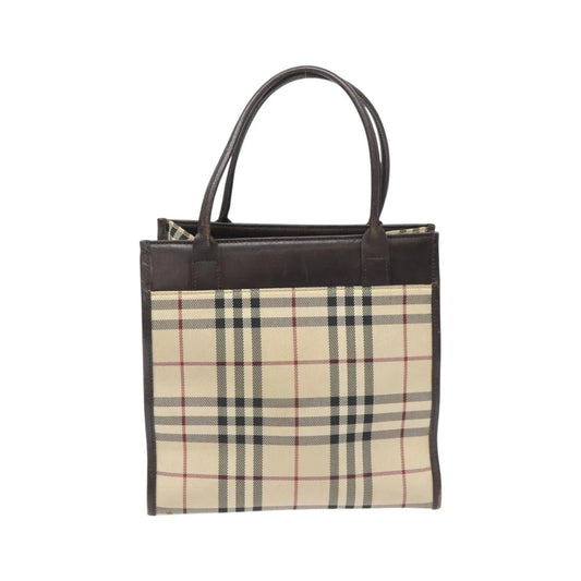 Burberry Nova Check Nylon, Beige, Nylon, Handbag