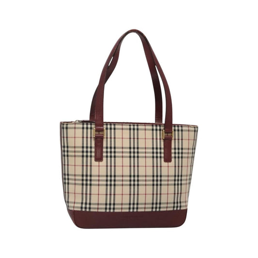 Burberry Nova Check Tote Canvas and Leather, Beige, Canvas, Tote Bag