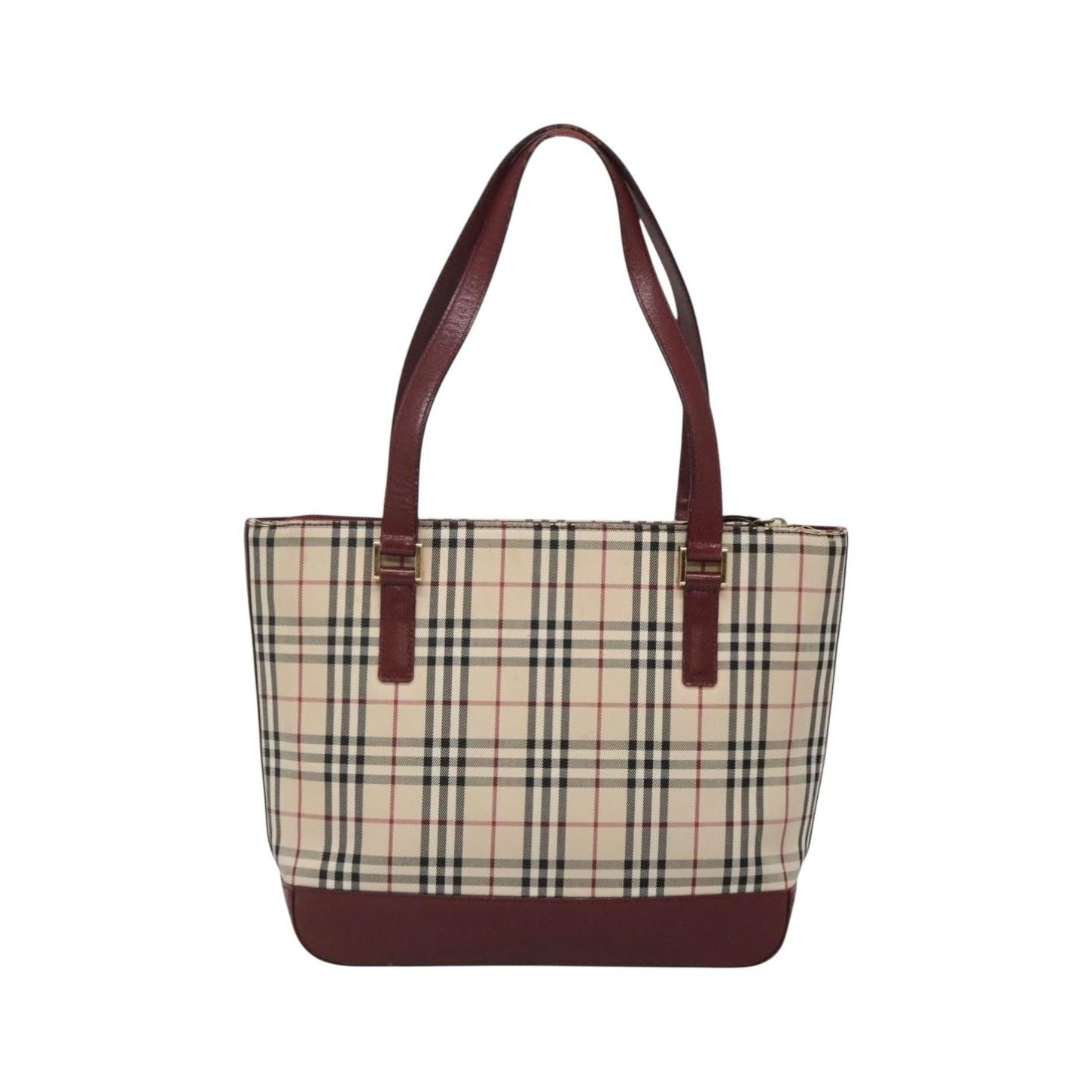 Burberry Nova Check Tote Canvas and Leather, Beige, Canvas, Tote Bag