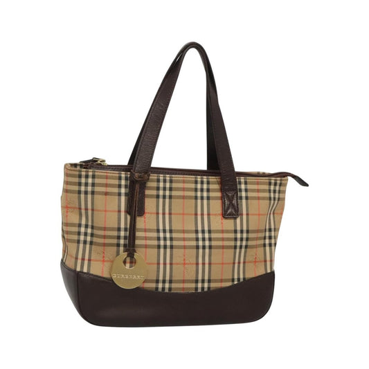 Burberry Nova Check Tote canvas check pattern, Beige, Canvas, Handbag