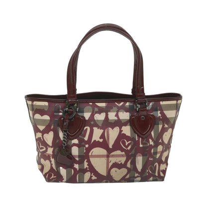 Burberry Open Nova Check Heart Coated Canvas, Multicolour, Canvas, Tote Bag