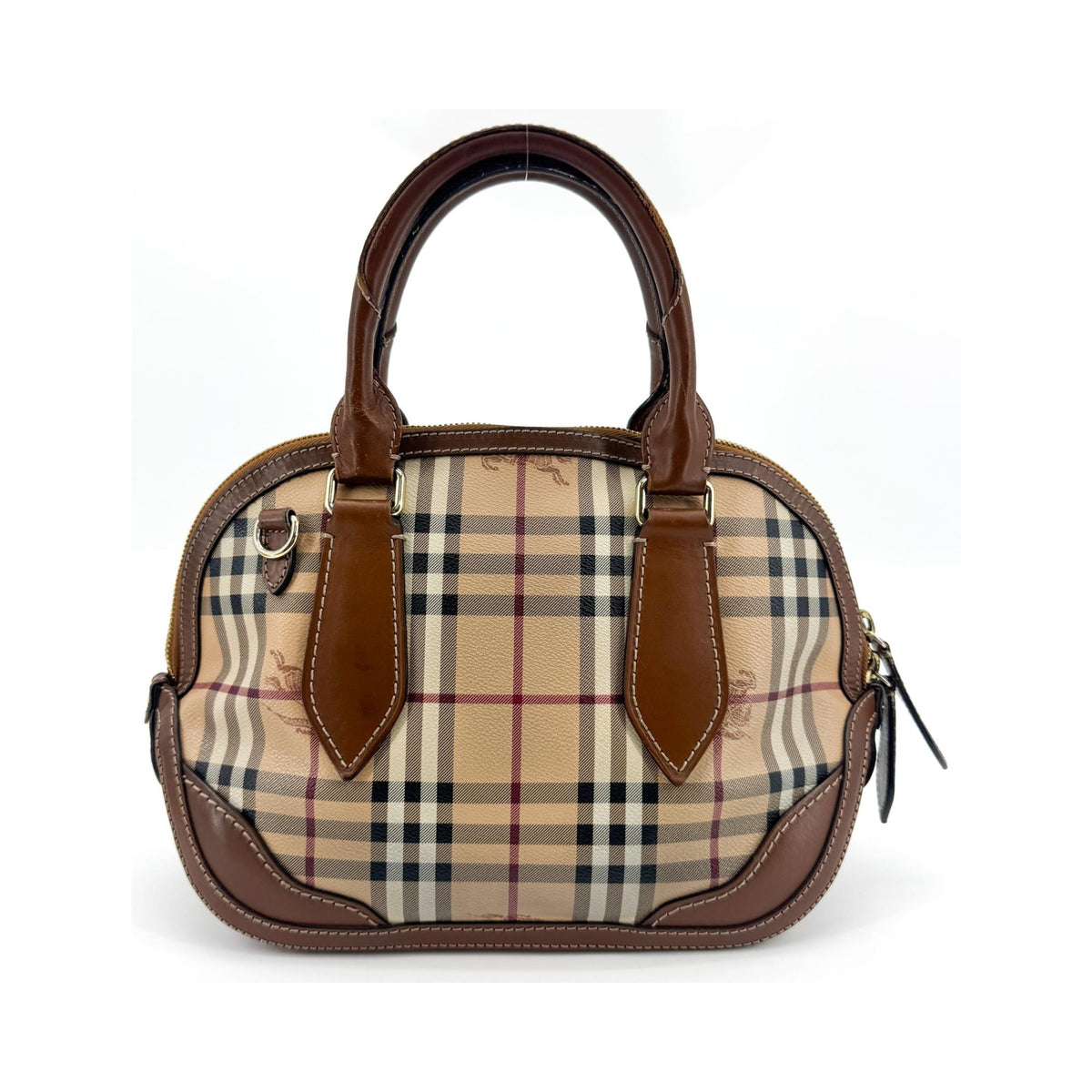 Burberry Orchard Haymarket Coated Canvas, Brown, Canvas, Handbag
