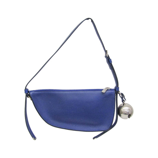 Burberry Shield Sling Leather, Blue, Leather, Shoulder Bag