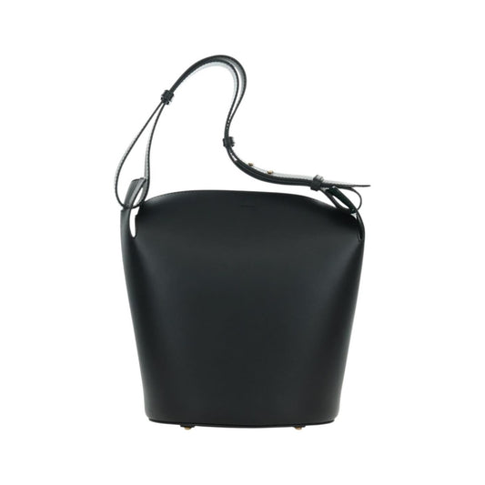 Burberry Supple Bucket Leather, Black, Leather, Handbag