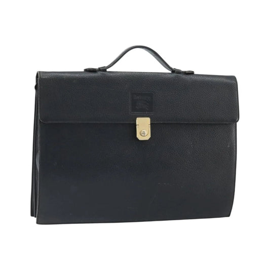Burberry Vintage Leather, Black, Leather, Briefcase
