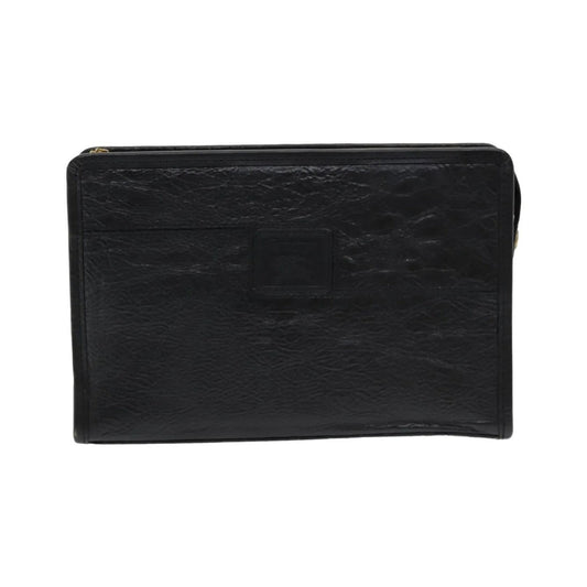 Burberry Vintage Leather, Black, Leather, Clutch