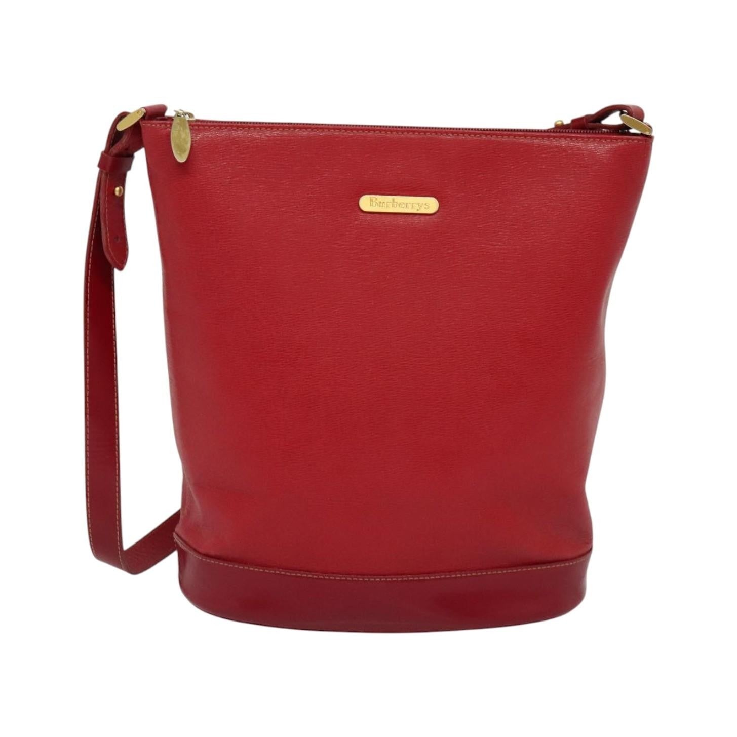 Burberry Vintage Leather, Red, Leather, Shoulder Bag