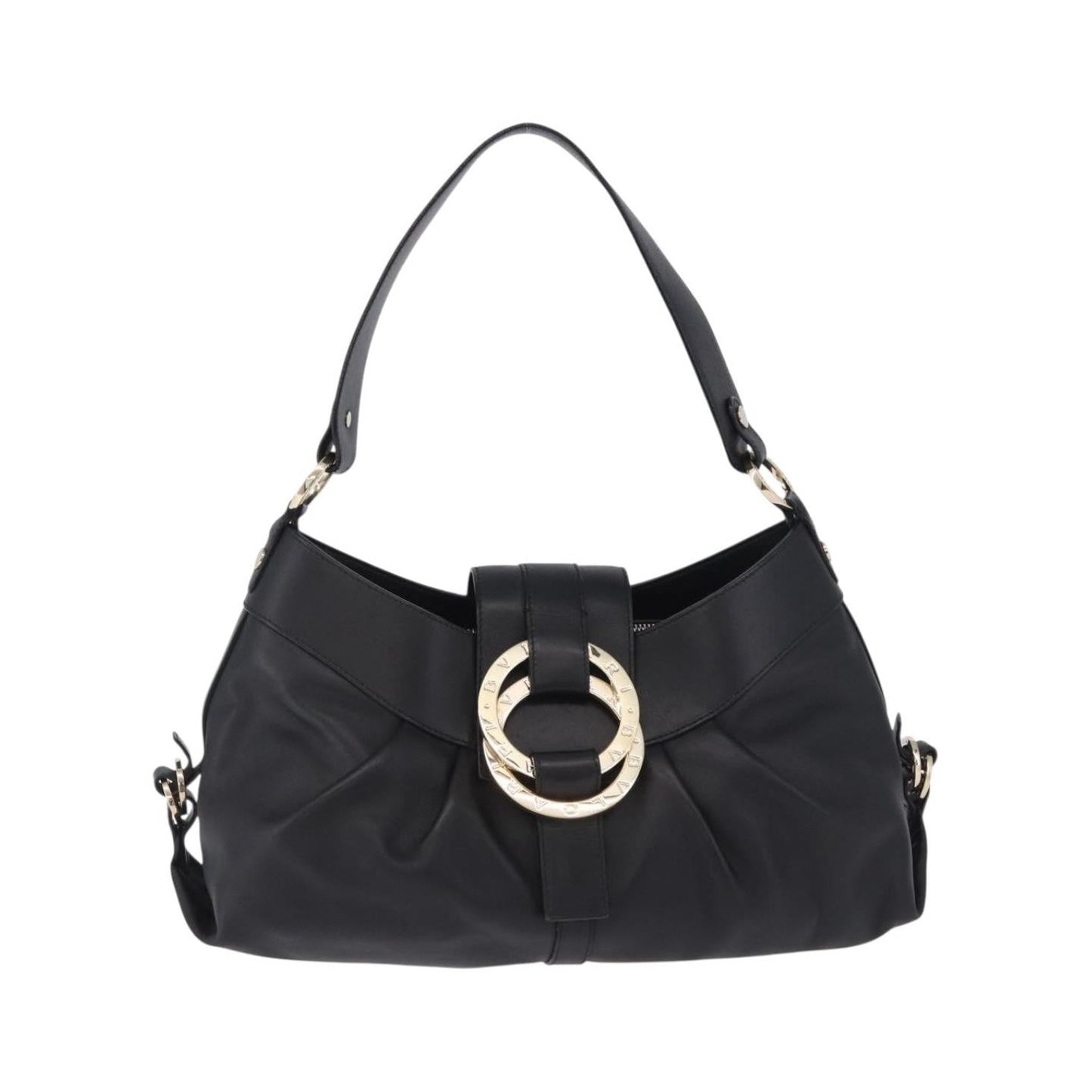 Bvlgari Chandra Hobo Leather, Black, Leather, Handbag