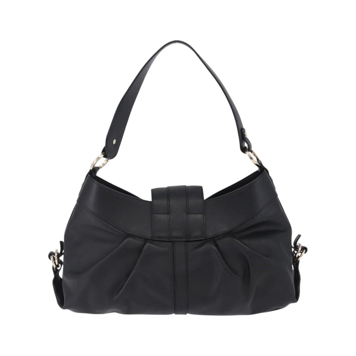 Bvlgari Chandra Hobo Leather, Black, Leather, Handbag