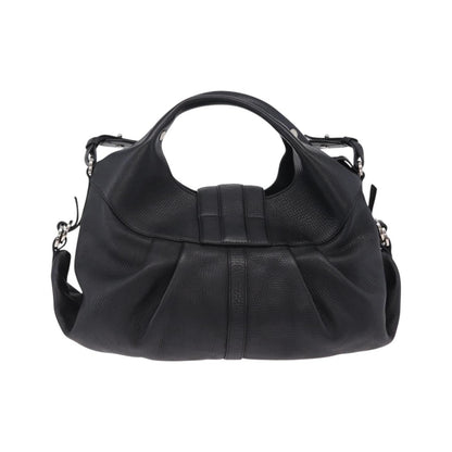 Bvlgari Chandra Hobo Leather, Black, Leather, Shoulder Bag