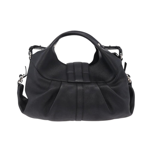 Bvlgari Chandra Hobo Leather, Black, Leather, Shoulder Bag