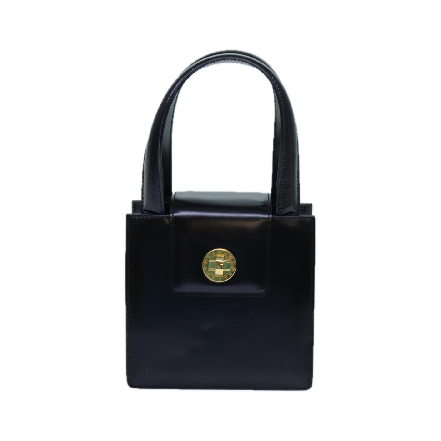 Bvlgari Handbag Leather, Black, Leather, Handbag