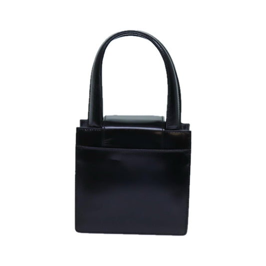 Bvlgari Handbag Leather, Black, Leather, Handbag