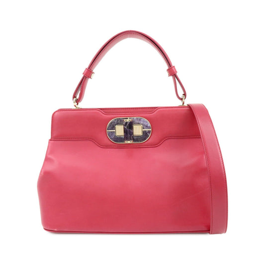 Bvlgari Isabella Rossellini Leather, Pink, Leather, Handbag