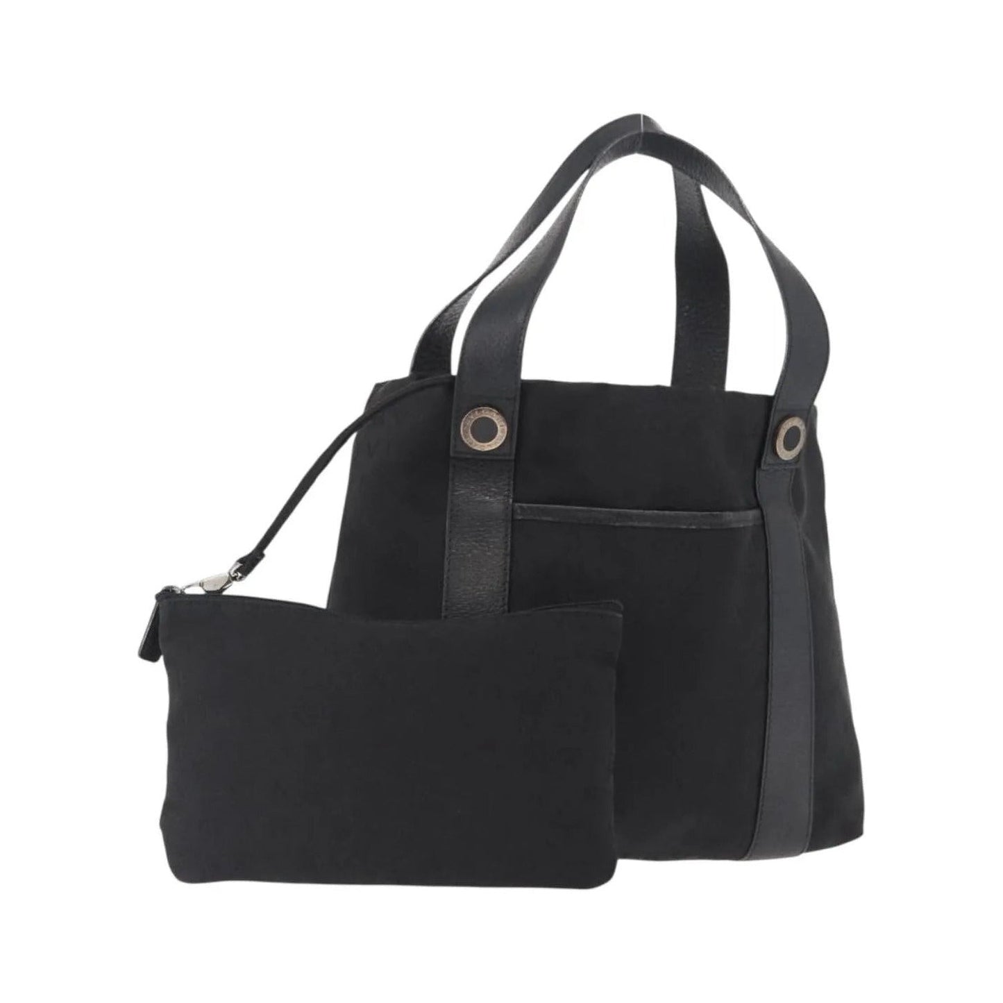 Bvlgari Logomania Canvas, Black, Canvas, Tote Bag