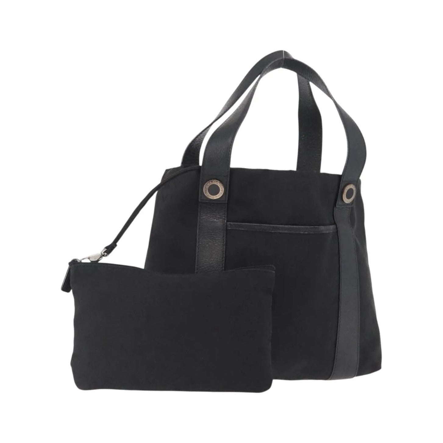 Bvlgari Logomania Canvas, Black, Canvas, Tote Bag