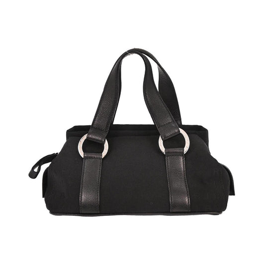 Bvlgari Logomania Canvas, Black, Canvas, Handbag