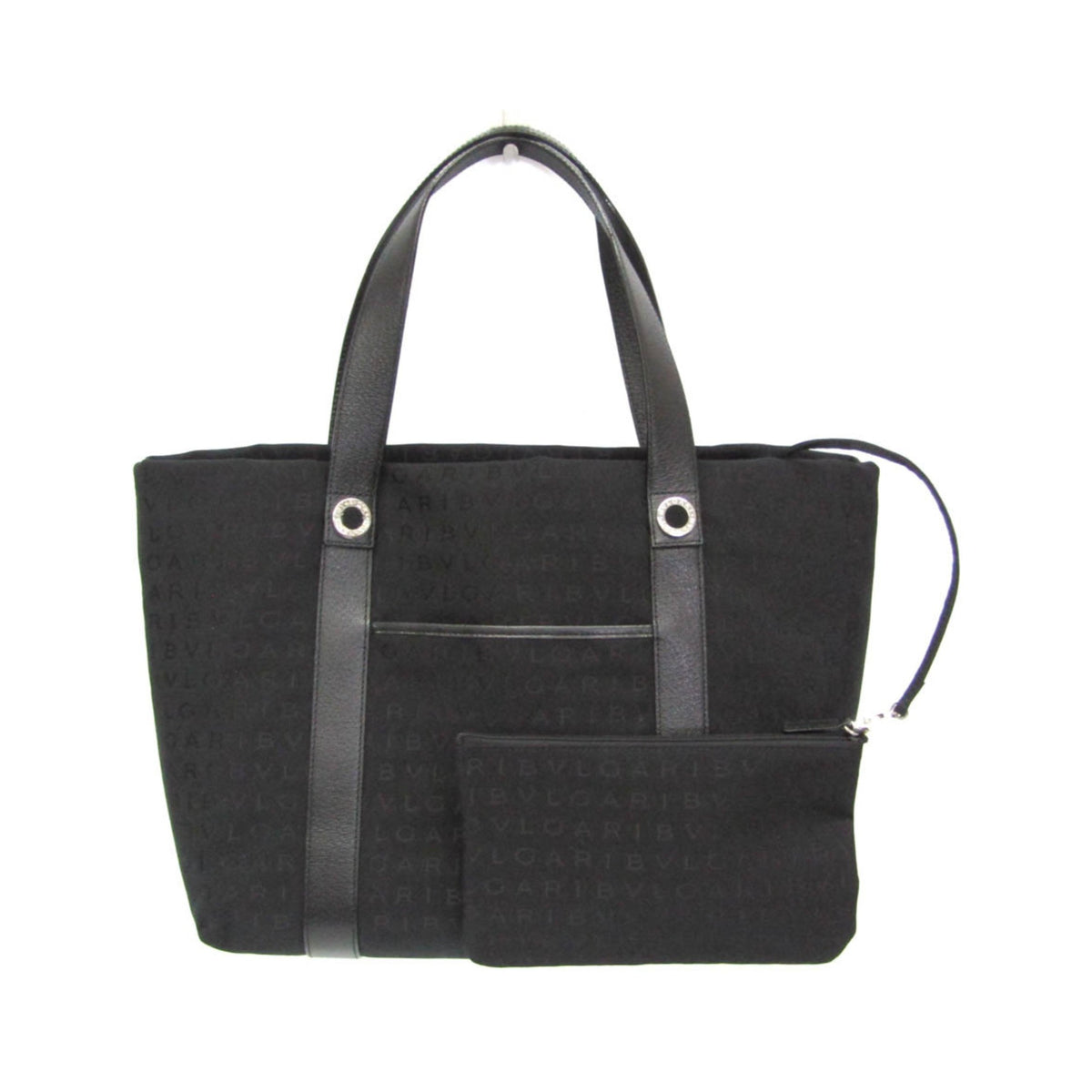 Bvlgari Logomania Canvas, Black, Canvas, Tote Bag