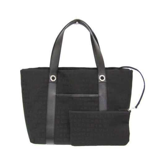 Bvlgari Logomania Canvas, Black, Canvas, Tote Bag