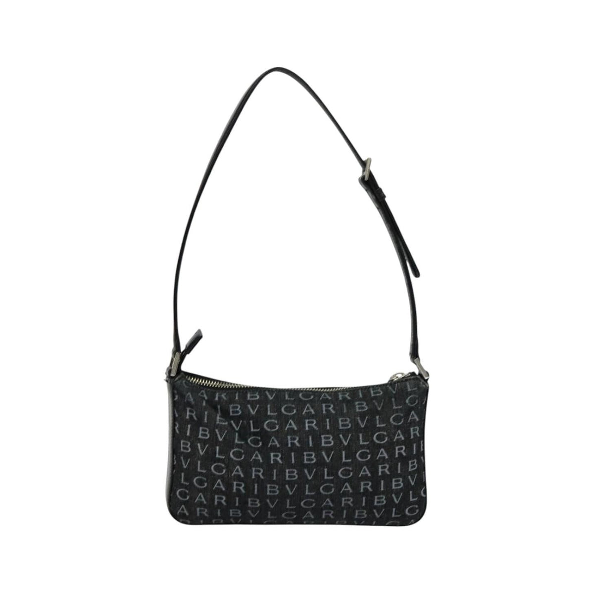 Bvlgari Logomania Canvas, Black, Canvas, Shoulder Bag