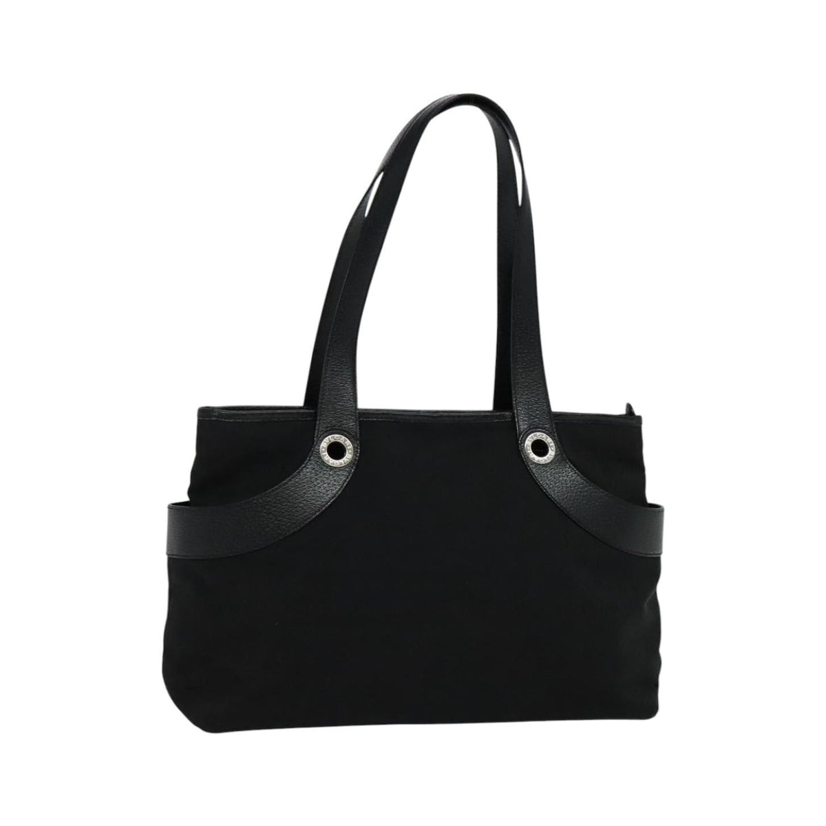 Bvlgari Logomania Canvas, Black, Canvas, Shoulder Bag