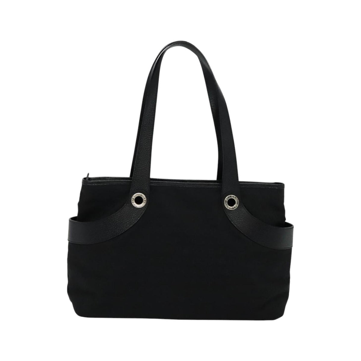 Bvlgari Logomania Canvas, Black, Canvas, Shoulder Bag