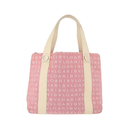 Bvlgari Logomania Canvas, Pink, Canvas, Shoulder Bag