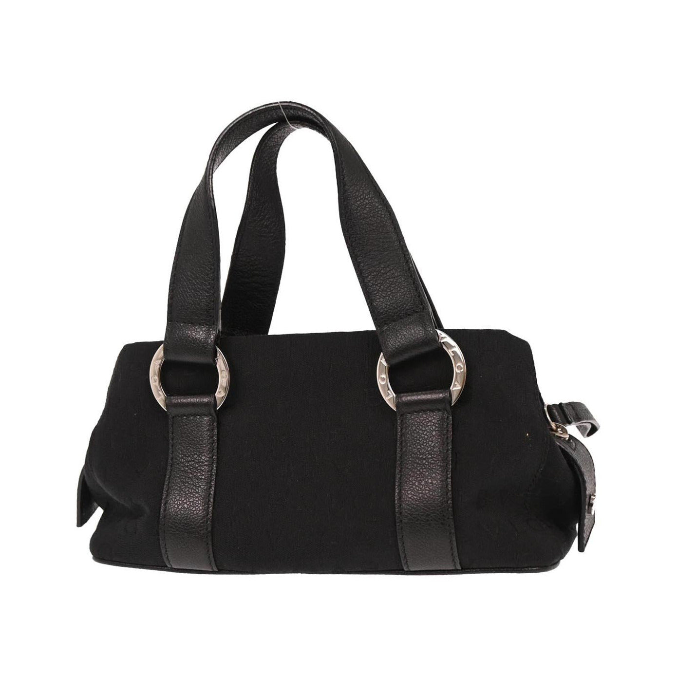 Bvlgari Logomania Handbag Canvas, Black, Canvas, Handbag