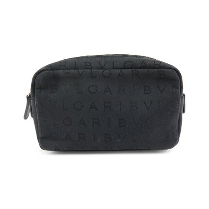 Bvlgari Pouch Canvas, Black, Canvas, Clutch