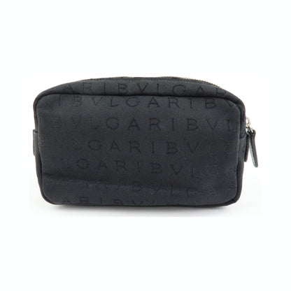 Bvlgari Pouch Canvas, Black, Canvas, Clutch