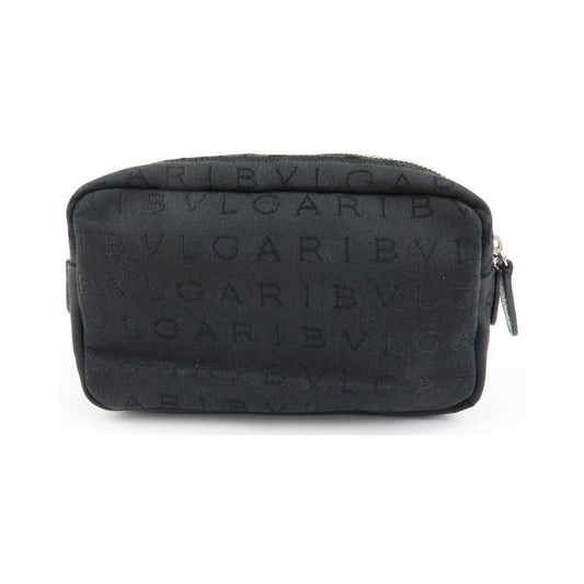 Bvlgari Pouch Canvas, Black, Canvas, Clutch