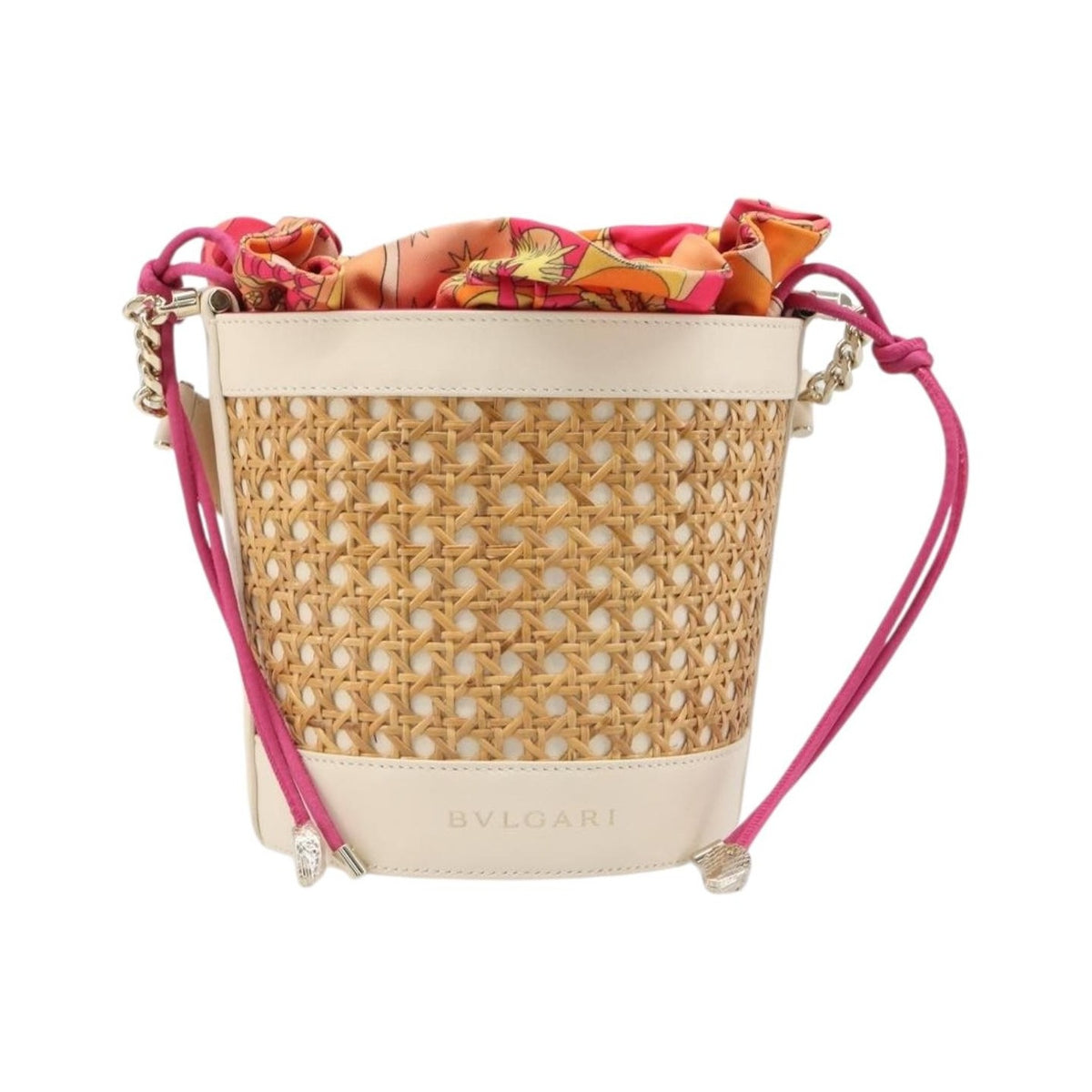 Bvlgari Serpenti Forever Bucket Leather, Beige, Leather, Shoulder Bag