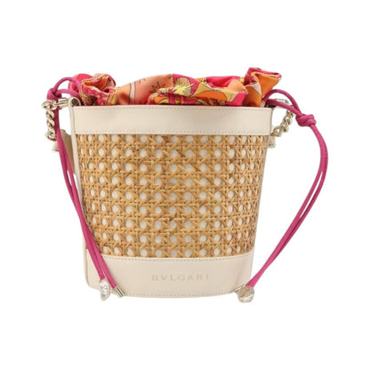 Bvlgari Serpenti Forever Bucket Leather, Beige, Leather, Shoulder Bag