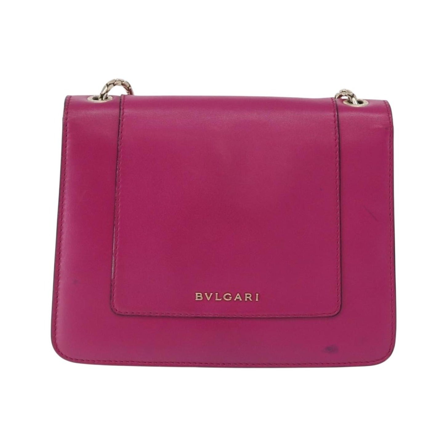 Bvlgari Serpenti Forever Embellished Leather, Pink, Leather, Shoulder Bag