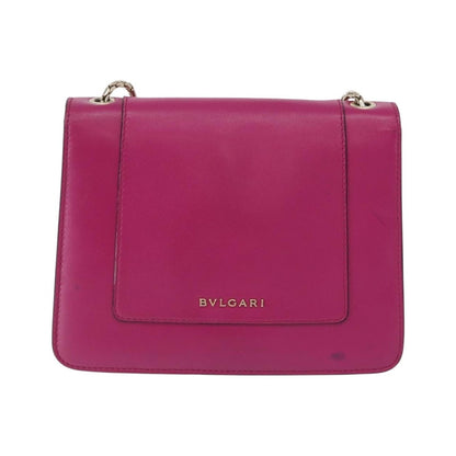 Bvlgari Serpenti Forever Embellished Leather, Pink, Leather, Shoulder Bag