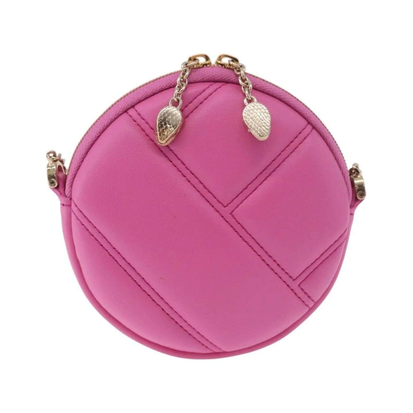 Bvlgari Shoulder Leather, Pink, Leather, Shoulder Bag