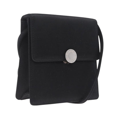 Bvlgari Shoulder Satin, Black, Satin, Shoulder Bag