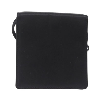 Bvlgari Shoulder Satin, Black, Satin, Shoulder Bag