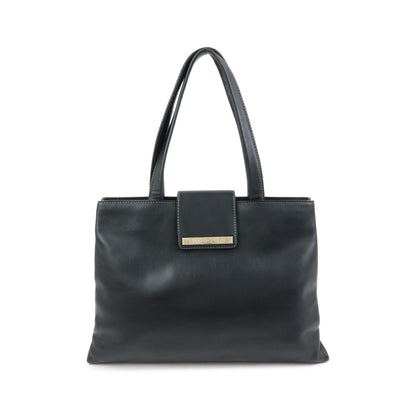 Bvlgari Tote Leather, Black, Leather, Tote Bag