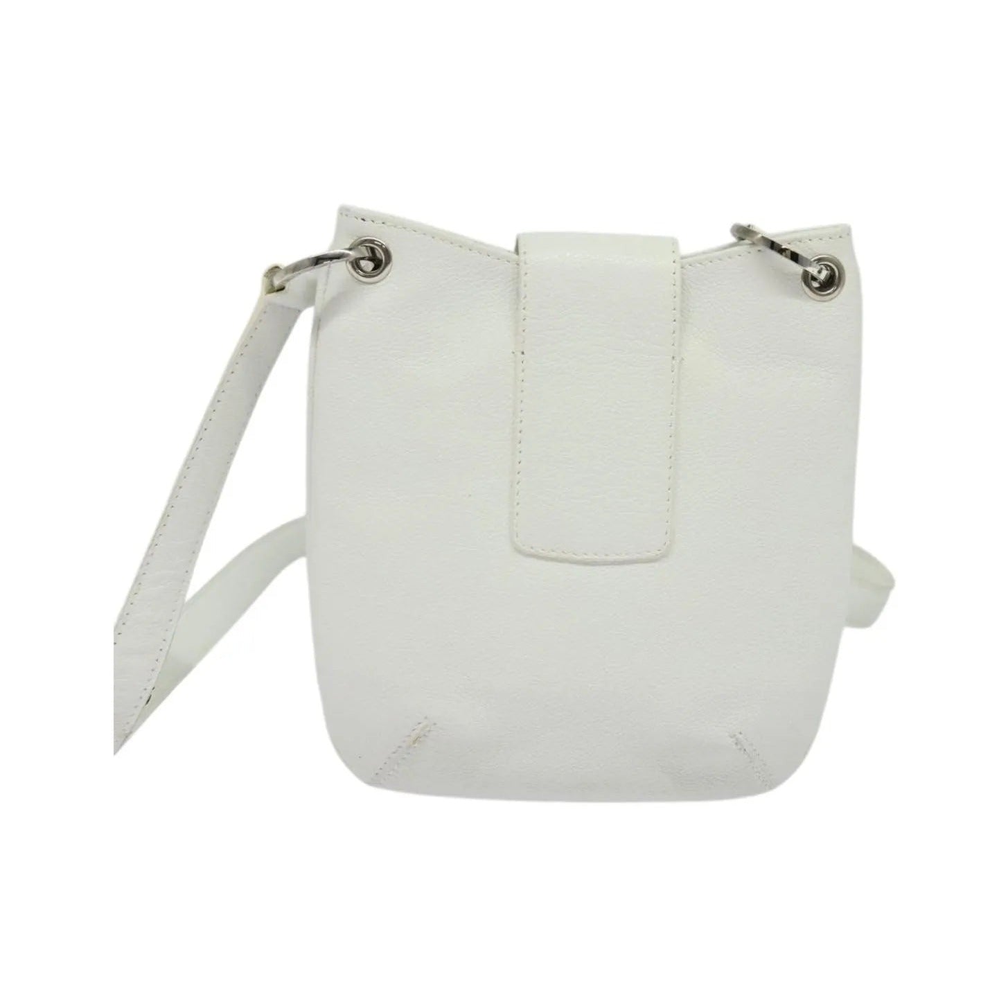 Bvlgari Vintage Leather, White, Leather, Shoulder Bag