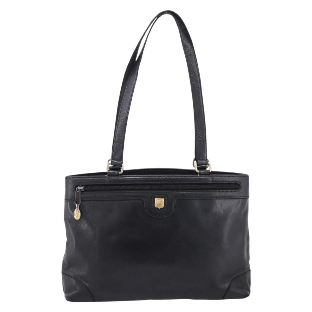 Celine Tote Leather, Black, Leather, Tote Bag