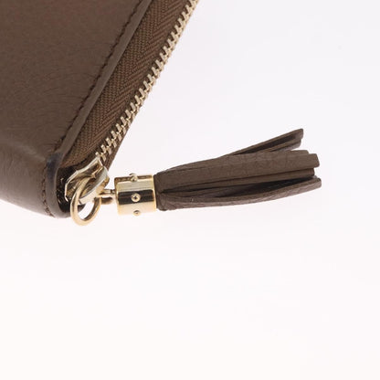 Gucci Soho Double Zip Around Leather, Brown, Leather, Wallet