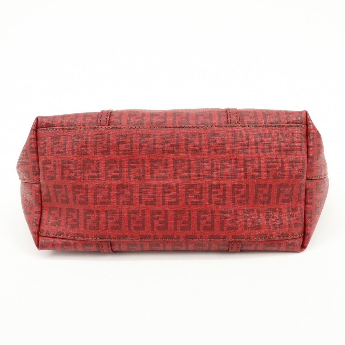 Fendi Superstar Zucchino Coated Canvas, Red, PVC, Tote Bag