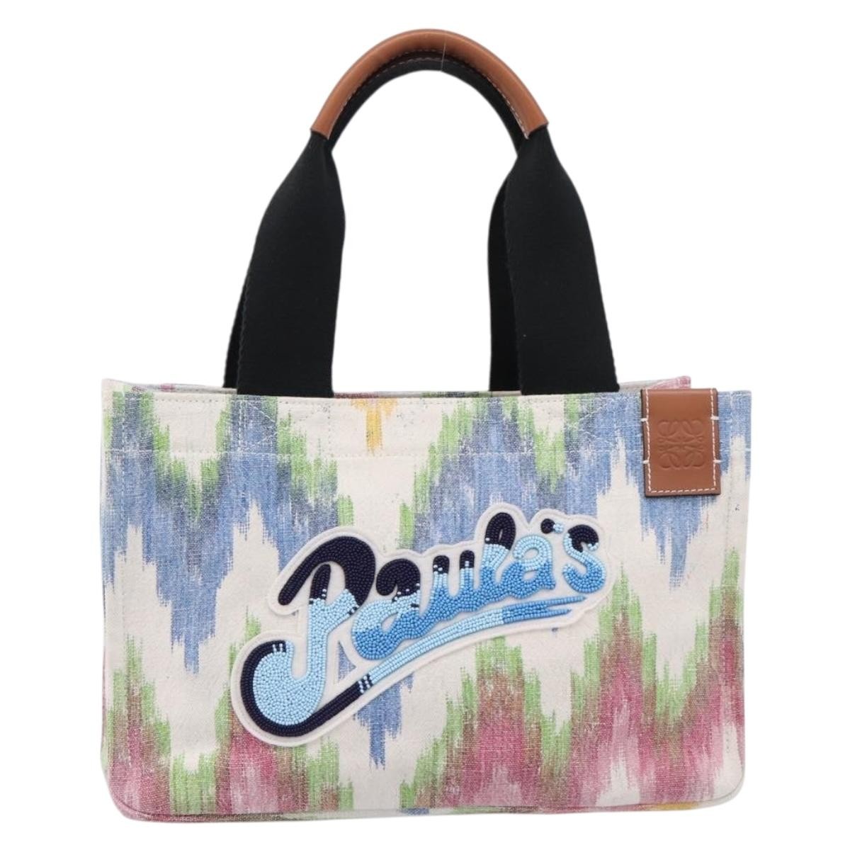 Loewe Paula's Ibiza Embellished Printed Canvas, Multicolour, Canvas, Tote Bag