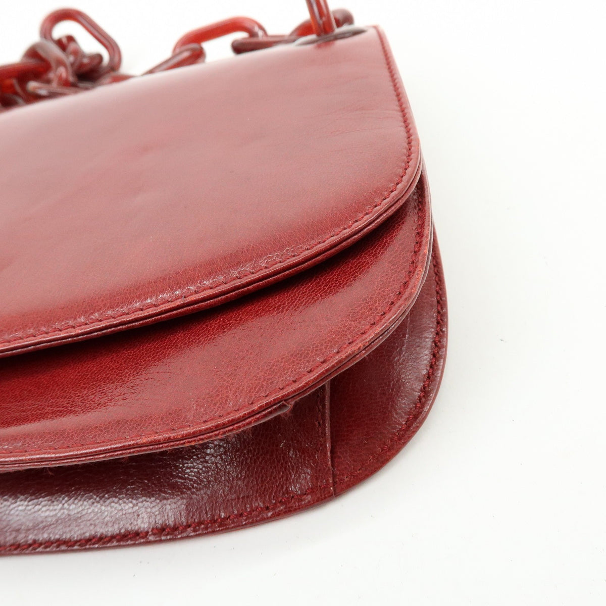 Prada Shoulder Leather, Red, Leather, Shoulder Bag