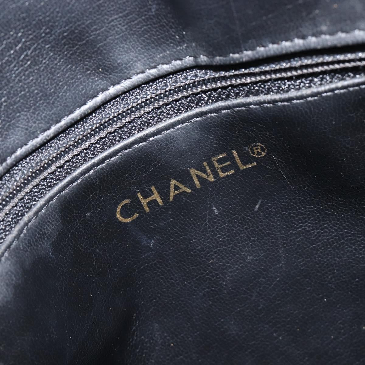 Chanel Shoulder Quilted Leather, Black, Leather, Shoulder Bag