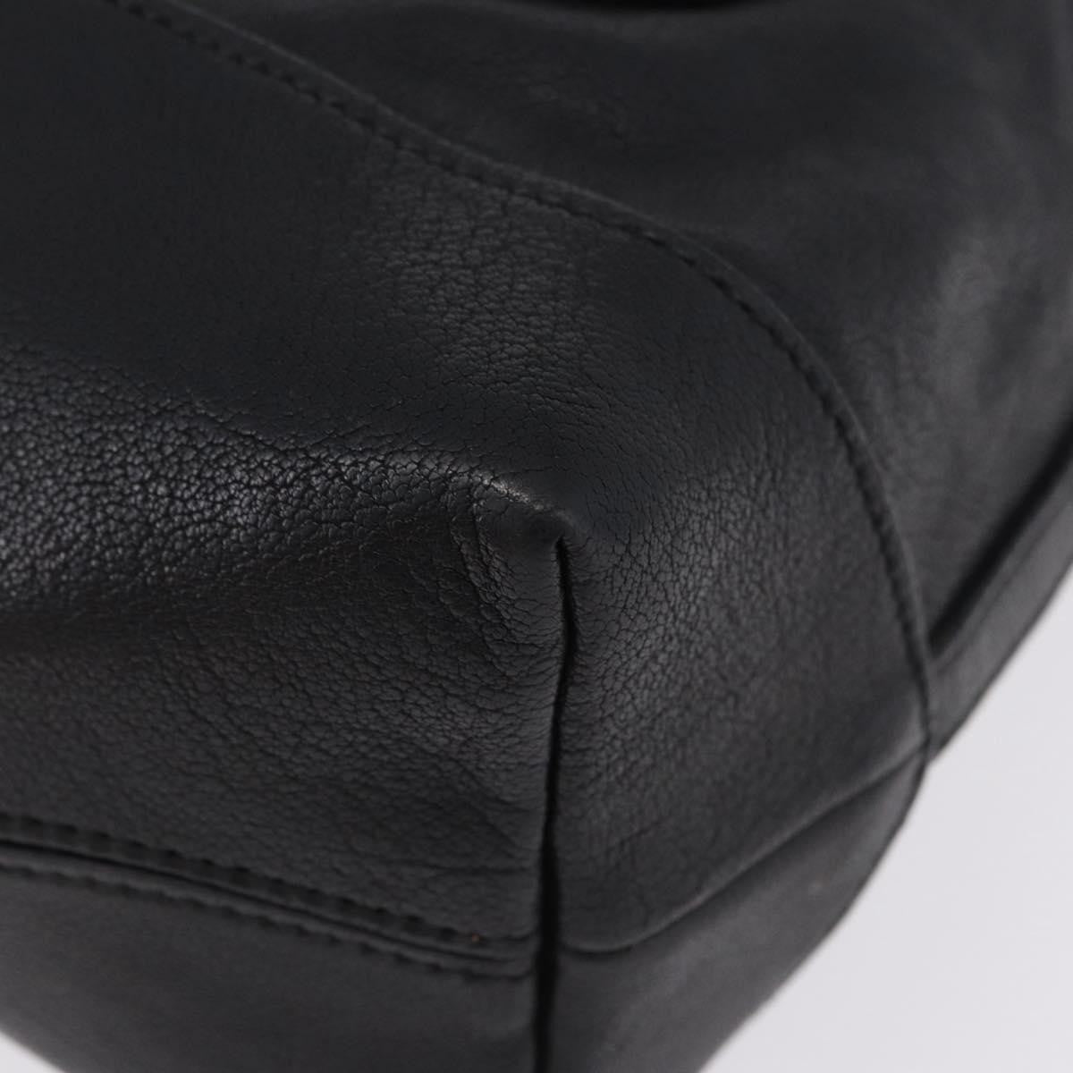 Miu Miu Zip Front Pocket Shopping Tote Leather, Black, Leather, Shoulder Bag
