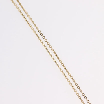 Christian Dior Logo Heart Pendant Metal, Gold, Metal, Necklace