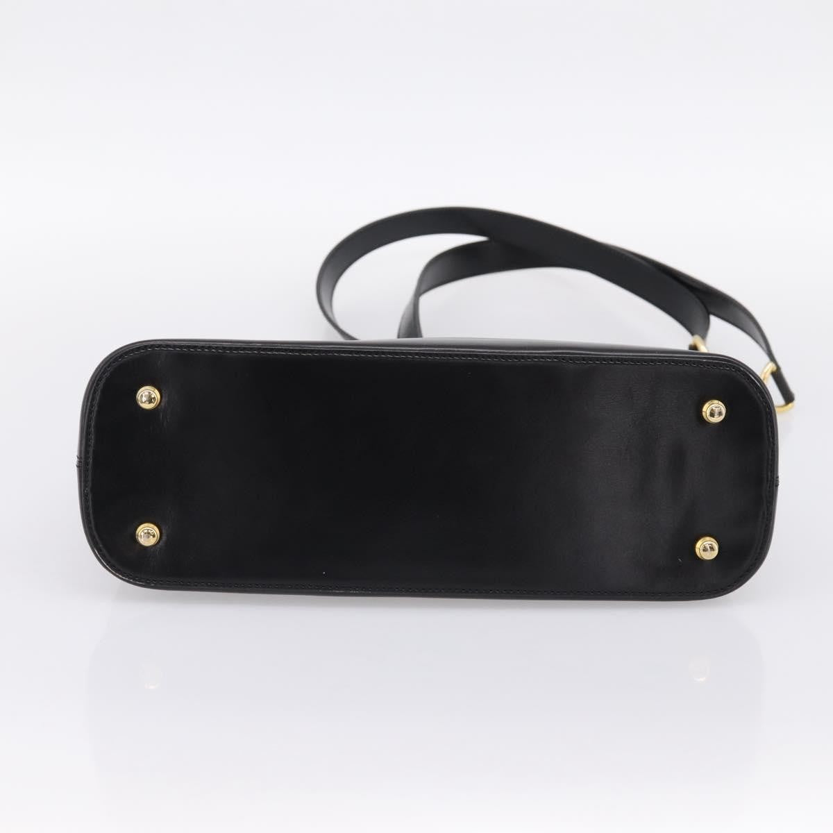 Celine Shoulder Leather, Black, Leather, Shoulder Bag